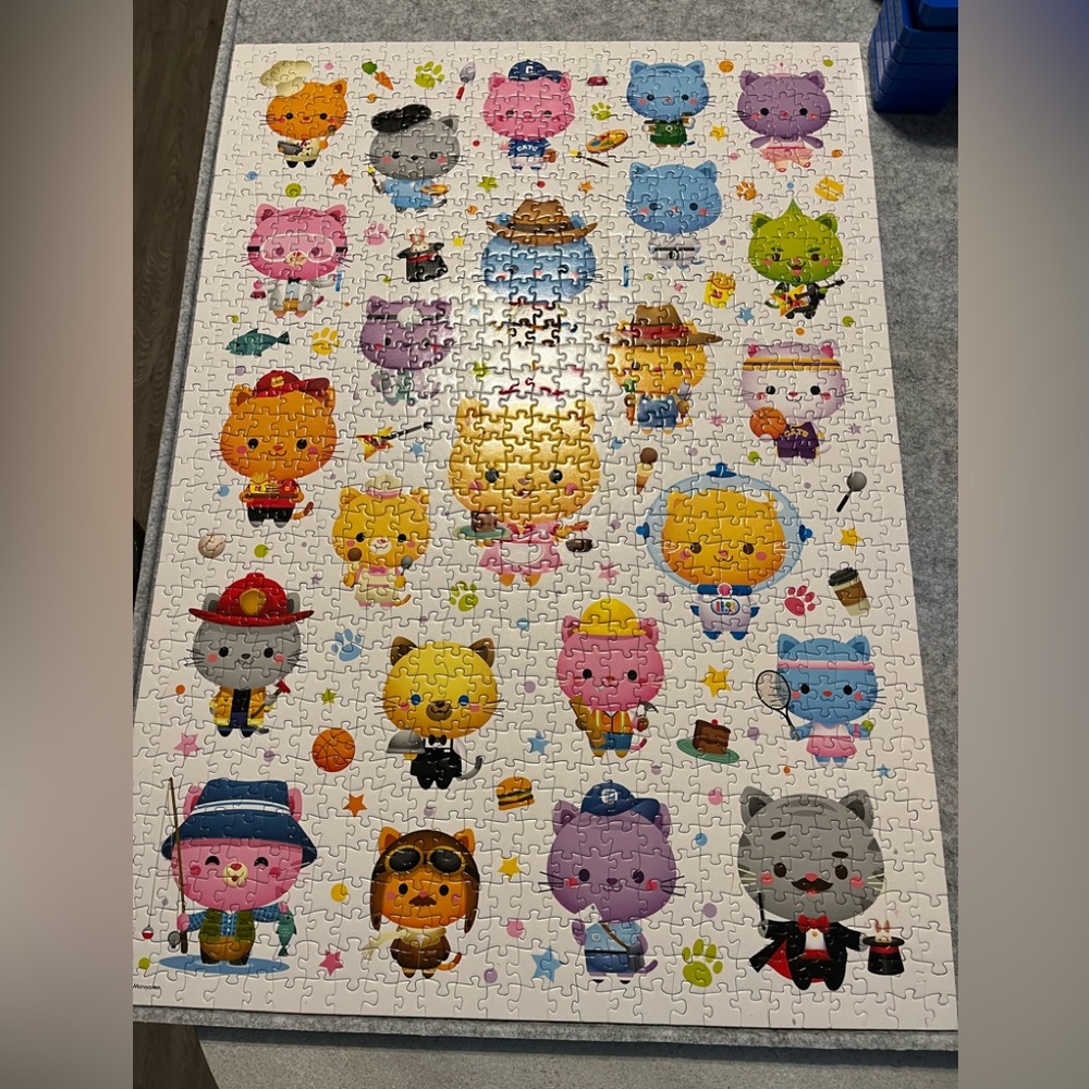 Colorful Cartoon Cat Puzzle